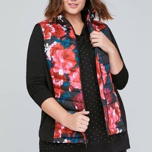 Lane Bryant Livi Active flower vest sz 14/16